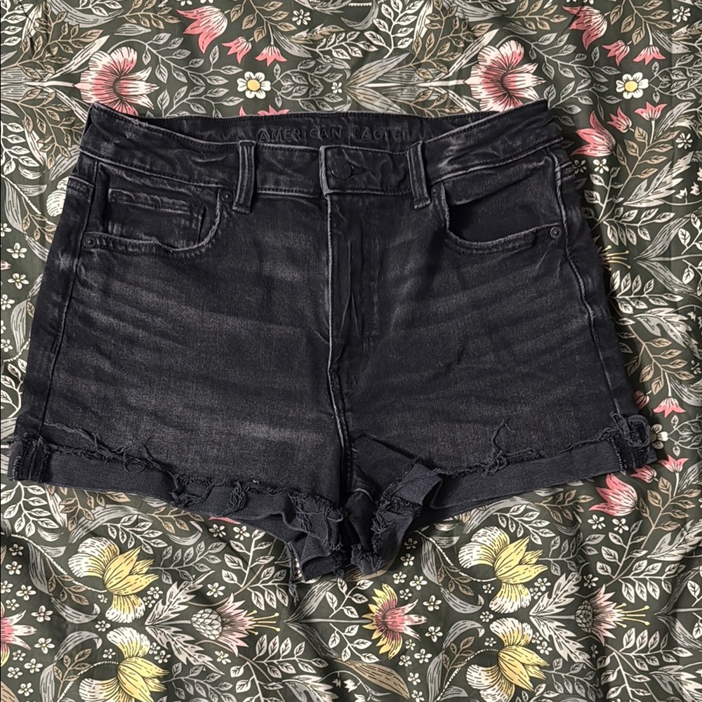 American Eagle Outfitters Black Jean Shorts High-Waisted